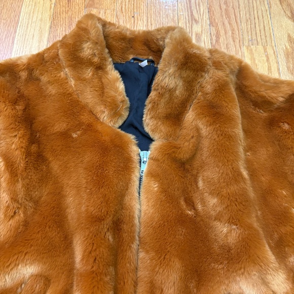 Free People Fur Bomber Jacket - Picture 6 of 7